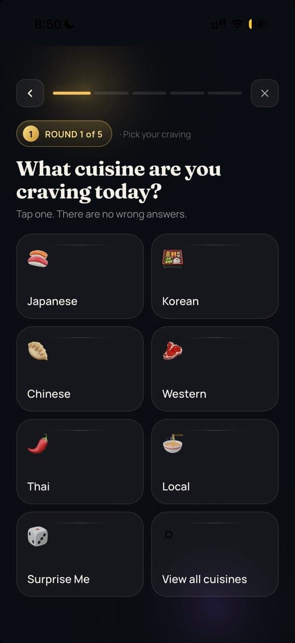 Pick your cuisine craving