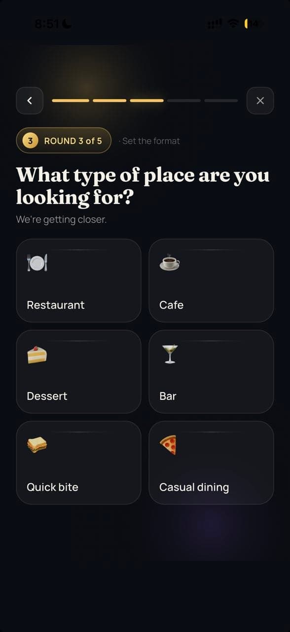 Choose the type of place